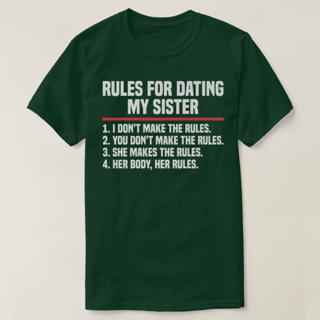 T-shirt Règles Pour Rencontrer Mes Soeurs Frères Frères Fr (Design devant)