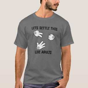 T-shirt Réglons Cela Comme Les Adultes Ciseaux Papier Roch