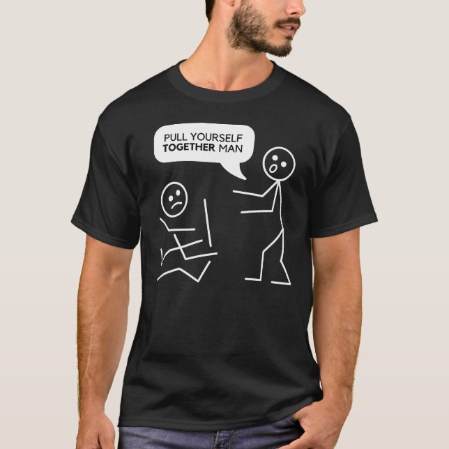 T-shirt Regroupez-vous homme Drôle chiffres bâton (Devant)