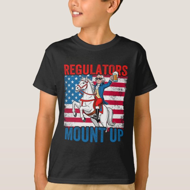 T-shirt Régulateurs Mount Up 4 juillet Jour Indépendant Ét (Devant)