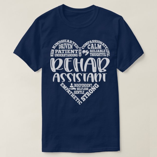 T-shirt Rehab assistant rehabilitation rehab (Design devant)