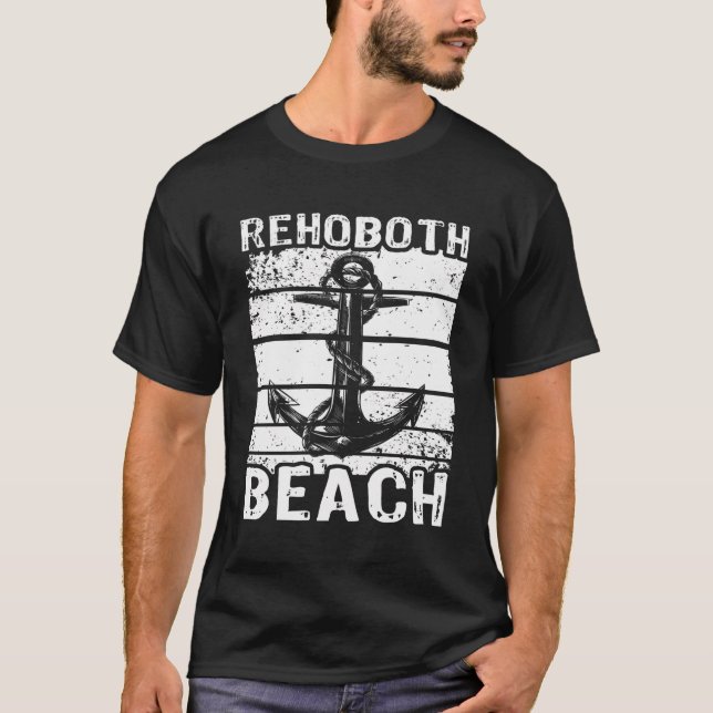 T-shirt Rehoboth Beach Ancre Delaware (Devant)