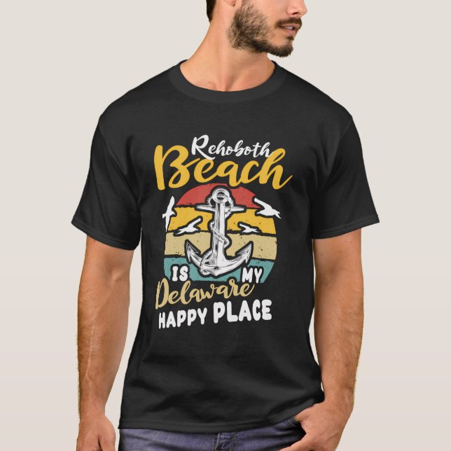 T-shirt Rehoboth Beach De Vacation Ancre Delaware (Devant)