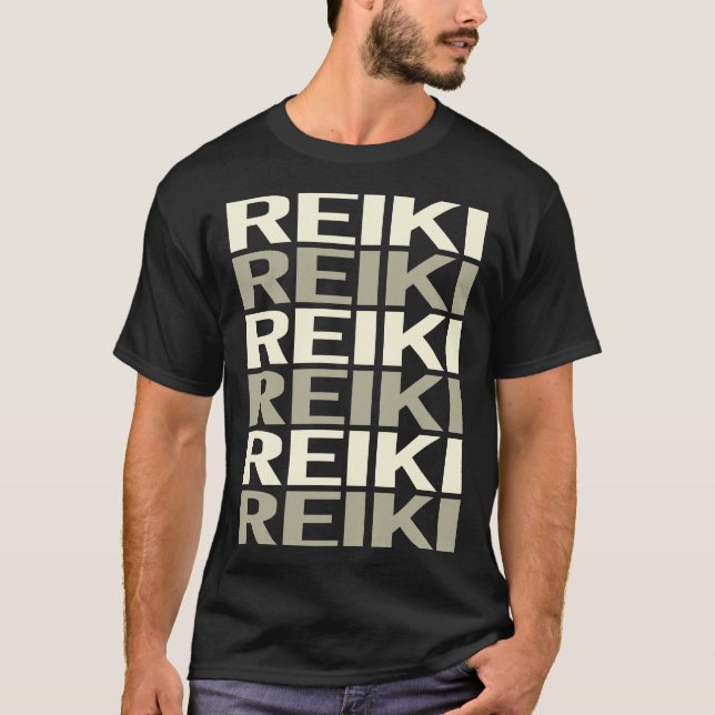 T-shirt Reiki en texte blanc (Devant)