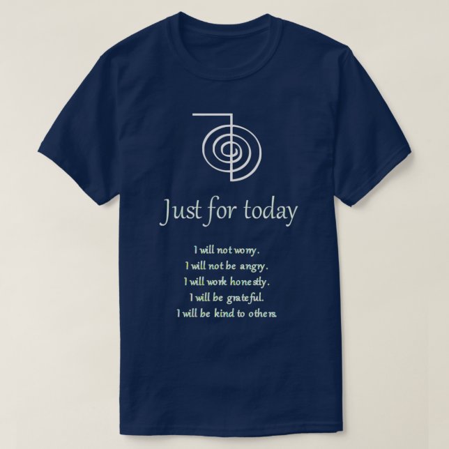T-shirt Reiki juste pour aujourd'hui (Design devant)