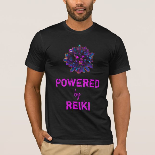 T-shirt *~* Reiki Master Purple Sphere Noir (Devant)