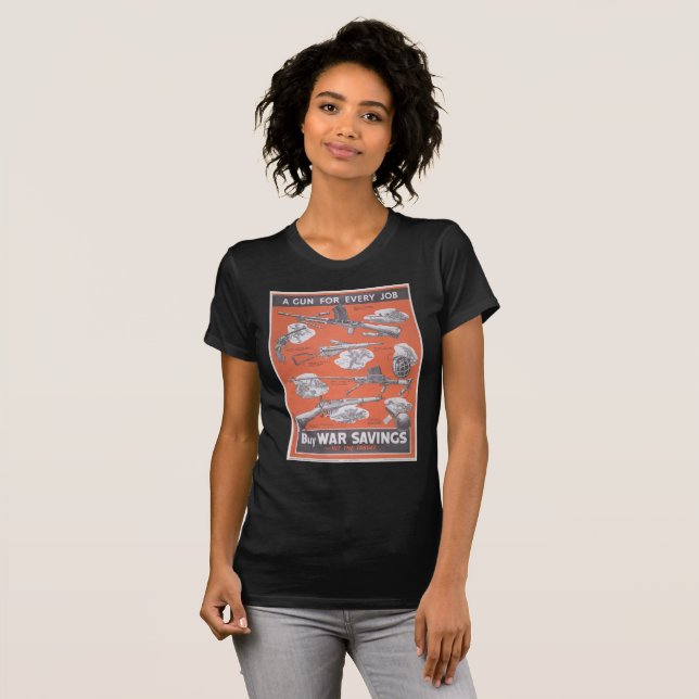 T-shirt Réimpression d'une affiche britannique de guerre. (Devant entier)