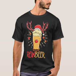 T-shirt Rein Beer Reindeer Beer Lover Noël Celebr