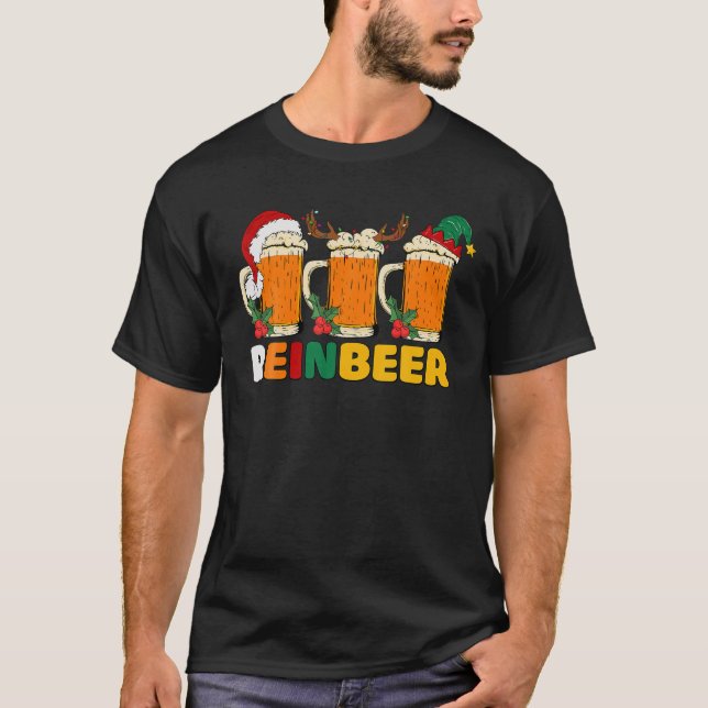 T-shirt Reinbeer Funny Reindeer Noël bière Noël Noël Noël  (Devant)