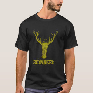 T-shirt Reinbeer Reindeer Drôle Tacky Bière de Noël
