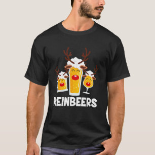 T-shirt Reinbeers Noël Pajama Reindeer Bière Noël Dri