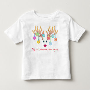 T-shirt Reindeer and Ornaments Toddler
