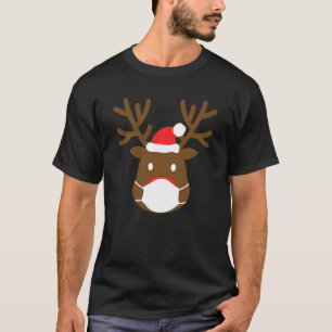 T-shirt Reindeer Avec Masque Visage Noël 2020 Famille Paja