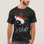 T-shirt Reindeer Chat Noir Feux de Noël Drôle Chat Amour<br><div class="desc">Reindeer noir Chat lumières de Noël drôle Amoureux des chats T-shirt</div>