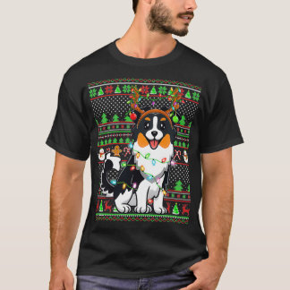 T-shirt Reindeer de famille jumelée laide berger australie