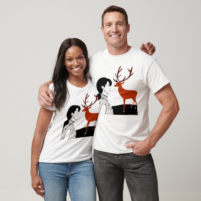 T-shirt Reindeer de Noël (Unisexe)