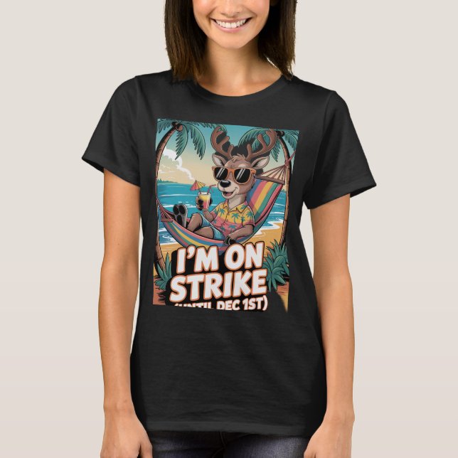 T-shirt Reindeer On Strike (Devant)