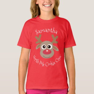 T-shirt Reindeer Pôle Nord Cookie Crew Fun Red Christmas