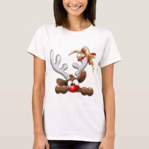 T-shirt Reindeer Puzzled drôle Caractère de Noël