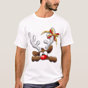 T-shirt Reindeer Puzzled drôle Caractère de Noël