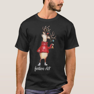 T-SHIRT RÉINDEUR FESTIVAL AF AVEC ORNAMENTS ANTLER