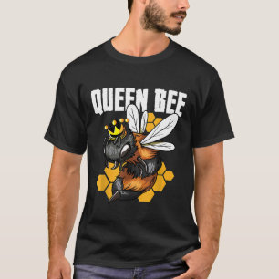 T-shirt Reine Abeille Ruche Avec Couronne Reine Apicultric