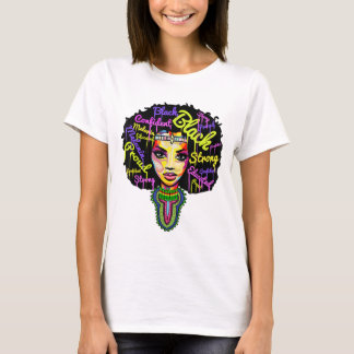 T-shirt Reine africaine forte pour les femmes - Fière Hist