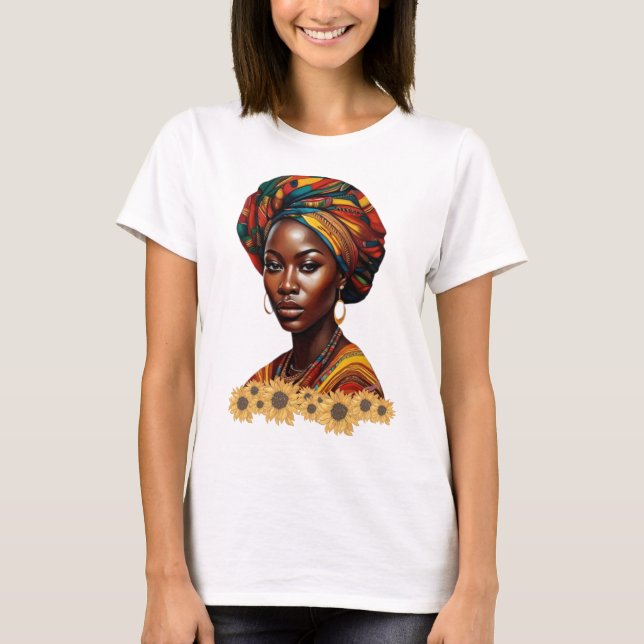 T-shirt Reine africaine : Habilitée et élégante (Devant)