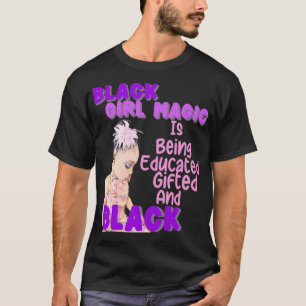 T-shirt Reine africaine Magie de femme noire éduquée Ki