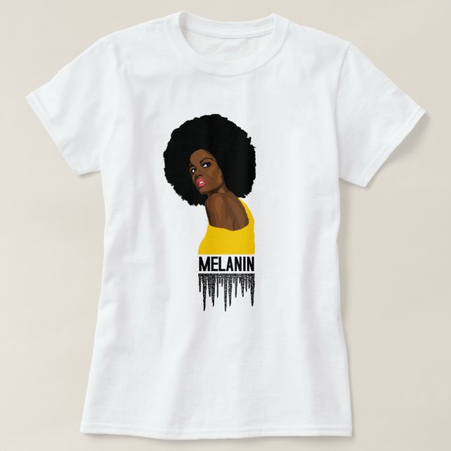 T-shirt Reine africaine Melanin (Design devant)