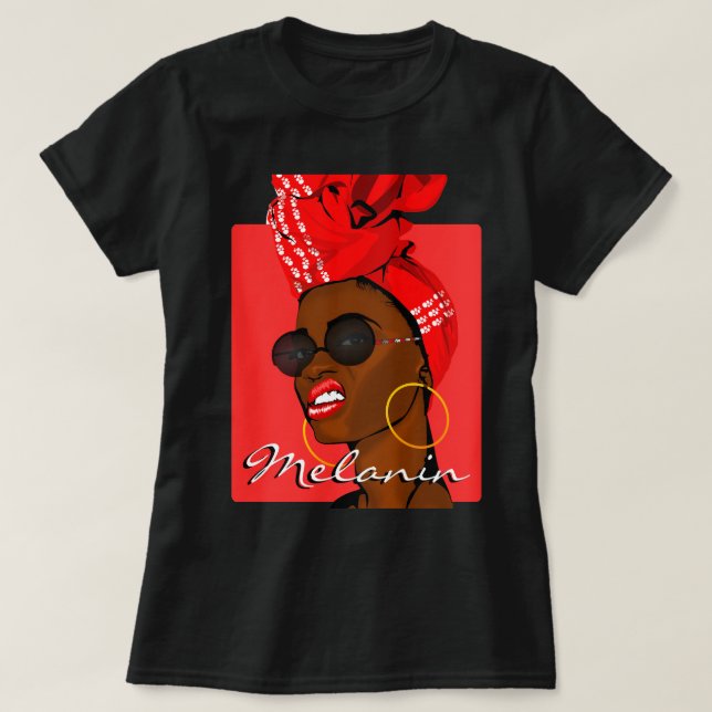 T-shirt Reine africaine Melanin (Design devant)