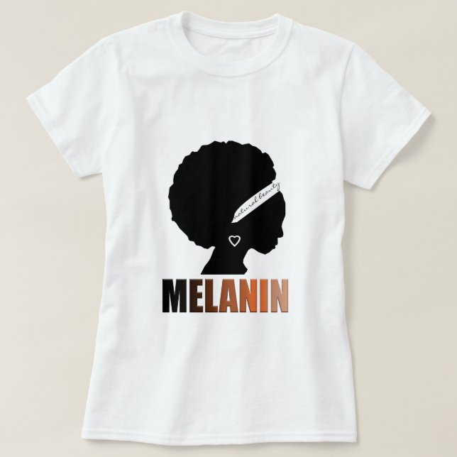 T-shirt Reine africaine Melanin (Design devant)