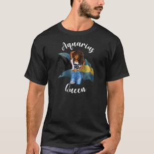 T-shirt Reine afro-bahamienne Aquarius femme noire Femmes