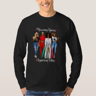 T-shirt Reine Afro Mexicaine Verseau Vibes Mexique Zo Femm