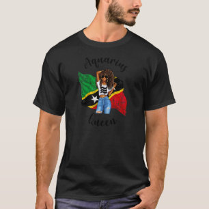 T-shirt Reine Aquarius Afro Femmes St Kitts & Nevis Afriqu