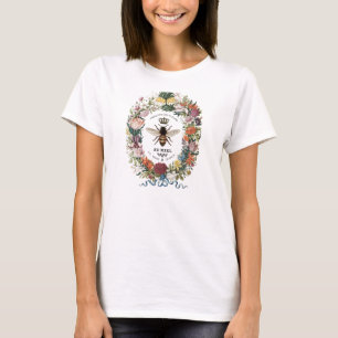 T-SHIRT REINE BEE BOTANIQUE VINTAGE MODERNE