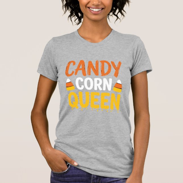 T-shirt Reine Candy Corn Graphique Halloween_1 (Devant)