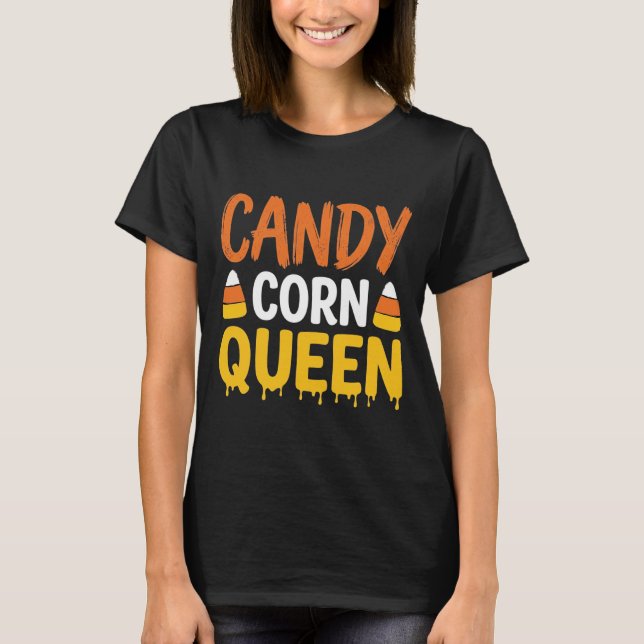 T-shirt Reine Candy Corn Graphique Halloween_1 (Devant)