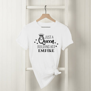 T-shirt Reine Construisant Son Empire Femmes Blanches