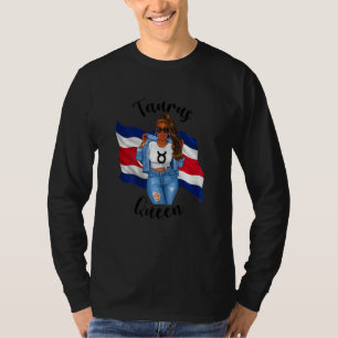 T-shirt Reine Costaricienne Taurine Noir Femme Zodia