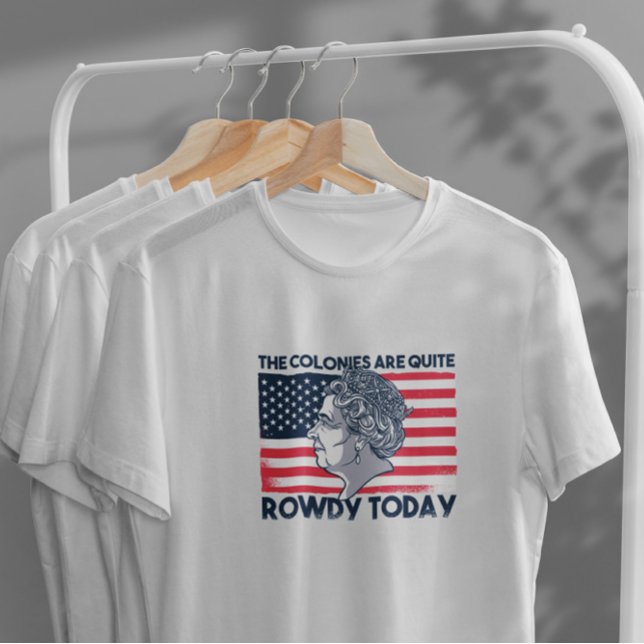 T-shirt Reine D'Angleterre Sur Le Drapeau Américain (Créateur téléchargé)