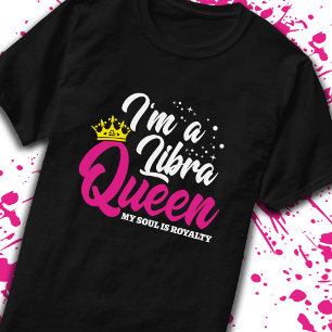 T-shirt Reine d'anniversaire de la Balance Astrologie Sept