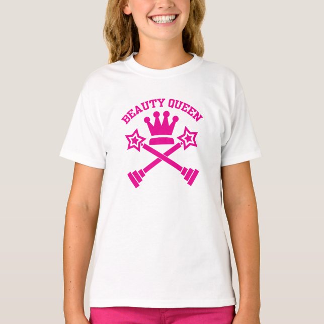 T-shirt Reine de beauté - Princesse Rose (Devant)