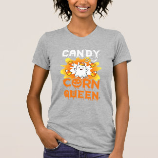 T-shirt Reine de bonbons de maïs Halloween chauves-souris