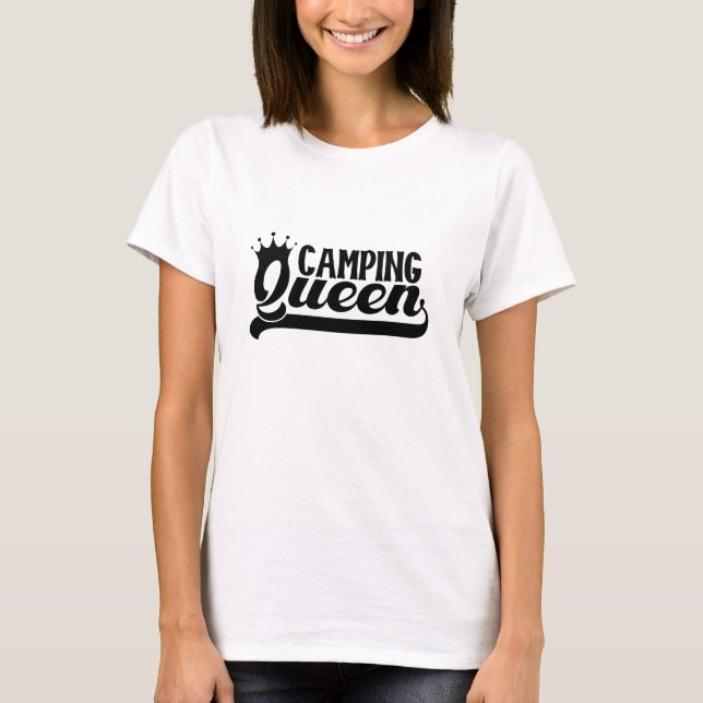 T-shirt Reine de camping (Devant)