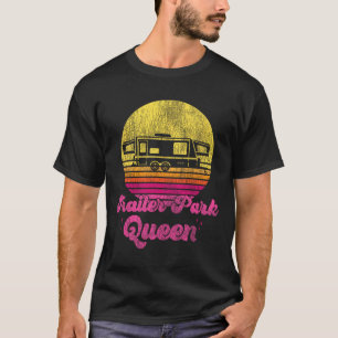T-shirt Reine de camping rétro vintage parc de remorques 