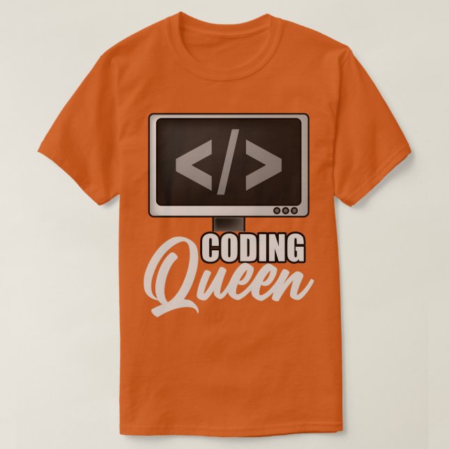 T-shirt Reine de codage (Design devant)