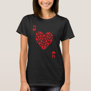 T-shirt Reine de cœur couple assorti Saint-Valentin