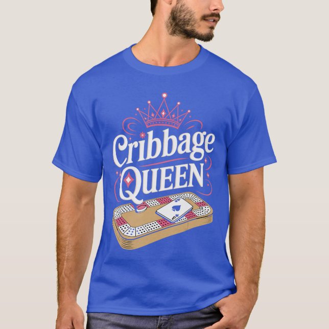 T-shirt Reine de cribbage Skunked Peg Jeu de cartes Jeu de (Devant)