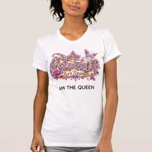 T-shirt Reine de cristal Élégance florale rose